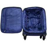 Kenneth Cole Reaction Going Places 20" 600d Polyester Expandable 4-Wheel Spinner Carry-on Luggage, Navy