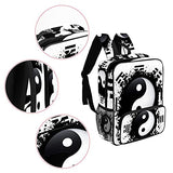 LORVIES Black and White Yin Yang School Bag for Student Bookbag Women Travel Backpack Casual Daypack Travel Hiking Camping