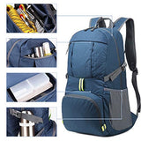 Sarhlio Hiking Backpack Foldable Daypack 35L Lightweight Water Repellent for Travel EDC Blue(BPK03C)