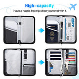 Vemingo Family Passport Holder RFID-Blocking Travel Wallet Ticket Holder Document Organizer with