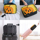 Travel Bags Happy Halloween Funny Pumpkin Portable Tote Trolley Handle Luggage Bag