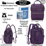 Lily & Drew Casual Travel Daypack School Backpack For Men Women And 14 Inch Laptop Computer, With