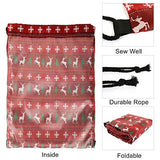 Violet Mist Print Drawstring Bag Tote Gym Sack Cosmetic Bag Backpack (Red Elk)