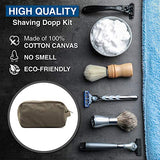 USMC United States Marine Corps Text Canvas Shower Kit Travel Toiletry Bag Case in Olive & Black