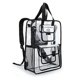 Estarer Clear Backpack Travel Beach Work Security Students Bag Transparent Schoolbag Satchel School