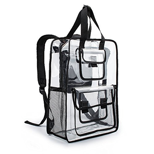 Estarer Clear Backpack Travel Beach Work Security Students Bag Transparent Schoolbag Satchel School