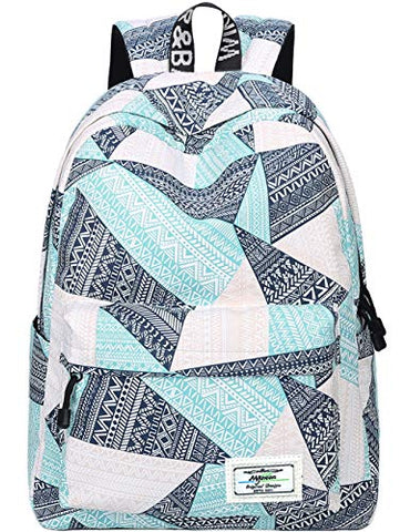 Backpack for Teens, Fashion Geometric Pattern Laptop Backpack College Bags Women Shoulder Bag