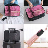Travel Bags Amazing Pink Tree Portable Foldable Trolley Handle Luggage Bag