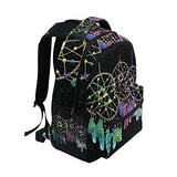 Backpack Travel Dream Catcher Black Galaxy School Bookbags Shoulder Laptop Daypack College Bag