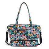 Vera Bradley Signature Cotton Deluxe Tote Travel Bag, Happy Blooms