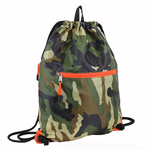 Eastsport Drawstring Sackpack Sling Backpack, Army Camo