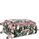 Kensie Luggage Le Jardin 3 Piece Spinner Luggage Set (Black Floral Print)