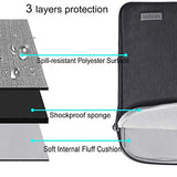 MOSISO Laptop Shoulder Bag Compatible with MacBook Pro/Air 13 inch, 13-13.3 inch Notebook Computer, Polyester Flapover Briefcase Sleeve Case, Space Gray