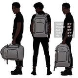 Hynes Eagle Travel Backpack 40L Flight Approved Carry On Backpack, Grey With 3Pcs Packing Cubes