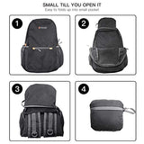 Reyleo Foldable Hiking Backpack, Lightweight Packable Travel Daypack, Camping Outdoor Small Bag,