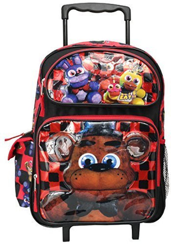 Five Nights at Freddys Bonnie Foxy Chica Large 16" Rollling Backpack