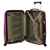 Chariot Veneto 3-Piece Hardside Lightweight Upright Spinner Luggage Set, Violet