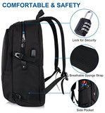 Slim Travel Backpack,Anti-Theft College School Backpack With Usb Charging Port And Lock For Men