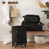 AmazonBasics Softside Spinner Luggage Suitcase - 25 Inch, Black