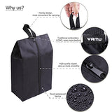 Yamiu Travel Shoe Bags Set Of 4 Waterproof Nylon With Zipper For Men & Women (Black)
