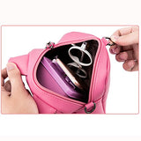 Pinky Family Cute Cat Ear Kids Handbags Candy Color Crossbody Bags Pu Leather Shoulder Bags (Pink)