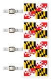 Tag Crazy Maryland Premium Luggage Tags Set Of Four, Red, One Size