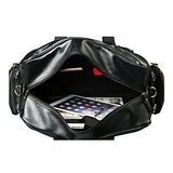 Berchirly Mens Messenger Laptop Bag Business Travel Duffel Weekender Bag Black