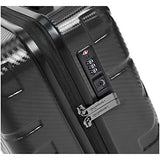 AmazonBasics Pyramid Hardside Carry-On Luggage Spinner Suitcase with TSA Lock - 20 Inch, Black