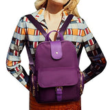 ABage Women's Waterproof Nylon Backpack Chic Travel Daypack College School Backpack, Wine Red