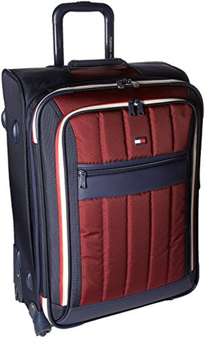 Tommy Hilfiger Classic Sport 25 Inch Expandable Luggage, Navy/Burgundy, One Size