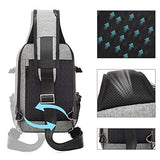 Mens Sling Bag Backpack Shoulder Sports Chest Crossbody Bag Lightweight Daypack with Charging