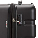 SWISSGEAR 7366 Hardside Expandable Luggage with Spinner Wheels (Medium Checked, Black)