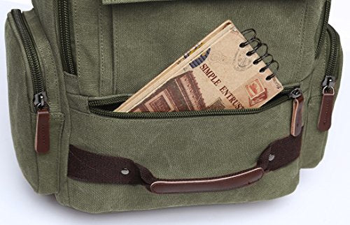 aidonger unisex vintage canvas backpack laptop backpack Shop Canvas Backpack, Aidonger Vintage Canvas – Luggage Factory
