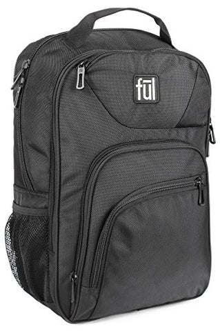 Ful Ignition Laptop Backpack, Fits Laptops Up to 15in, Black