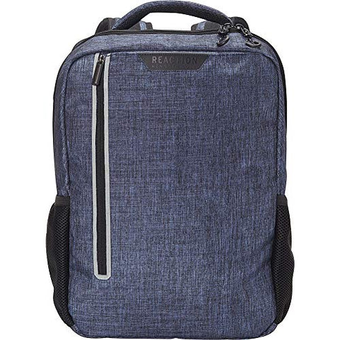 Kenneth Cole Reaction Heathered Polyester 15.6" (RFID) Laptop Backpack Navy W/Gray Pop, One Size
