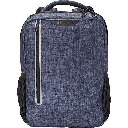 Kenneth Cole Reaction Heathered Polyester 15.6" (RFID) Laptop Backpack Navy W/Gray Pop, One Size