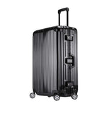 Trolley Suitcase, Caster Suitcase Trolley Suitcase, Retractable Suitcase, Hard-Shell Suitcase With Tsa Lock And 4 Casters, Black, 22 inch