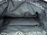 K-Cliffs Canvas Backpack Vintage School Laptop Bookbag Casual Travel Rucksack Grey Chevron