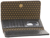 Loungefly LFWA0305 Skull With Pyramid Studs Trifold Wallet,Multi,8" x 4"