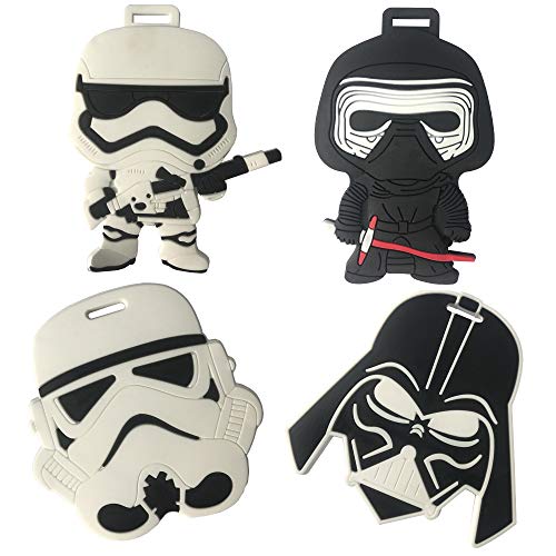 Star Wars Travel Luggage Tag for Bags with Adjustable Strap - Set of 4