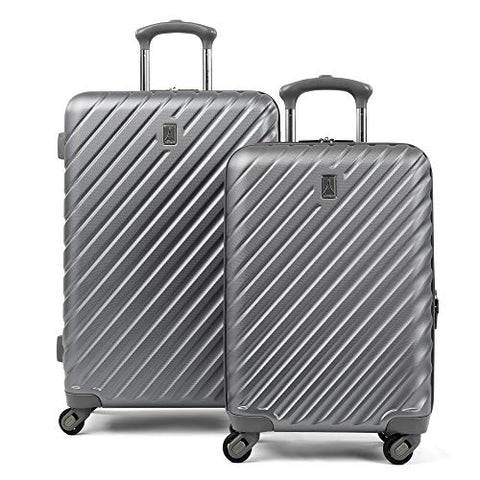 Citadel Deluxe 20" and 24" Hardside Spinner Luggage Set by Travelpro, Gun Metal Gray