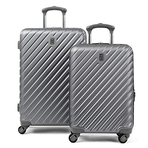 Citadel Deluxe 20" and 24" Hardside Spinner Luggage Set by Travelpro, Gun Metal Gray