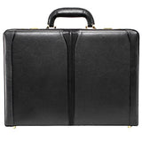 Mckleinusa Turner 80485 Black Leather Expandable Attache Case