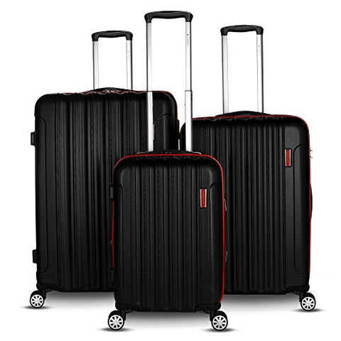 Gabbiano Hola 3 Piece Expandable Hardside Spinner Luggage Set (Red)