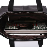 Bison Denim Classic Laptop Shoulder Messenger Bag Handle Bag Briefcase Business Bag Satchel Black