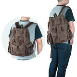 Laptop Backpack with USB Charging Port, P.KU.VDSL Travel Canvas Backpack for Men and Women, College School Bookbag Computer Bag Fits 17’’ Laptop