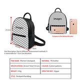 Fashion Women's Mini Backpack Purse Cool Cartoon Skull Printed Pu Leather Rucksack