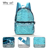 Sequin backpack for girl magic sequin backpack glitter backpack (Blue)