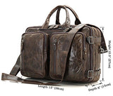 Berchirly Multifunction Genuine Leather Messenger Bag Rucksack Daypack Case