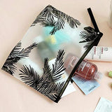 Fashion Women Travel Cosmetic Bags PVC Clear Leaf Makeup Organizer Lady Large Necessary Toiletry